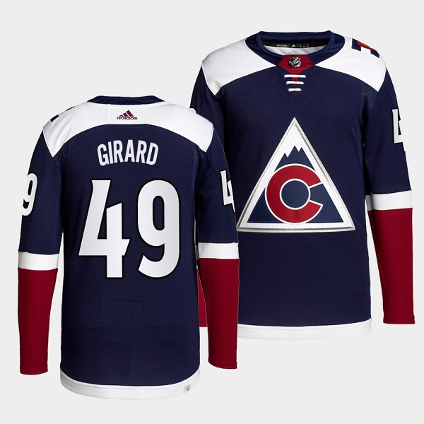 Men's Colorado Avalanche #49 Sam Girard Navy Stitched Jersey